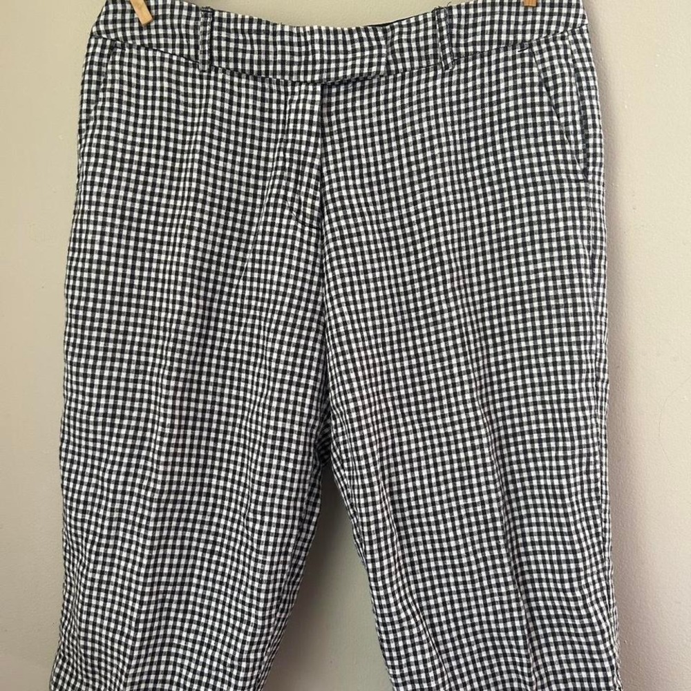 W.D NY Gingham Women's Carpis Black And White Size 8 Preppygoth‎ Cottage
